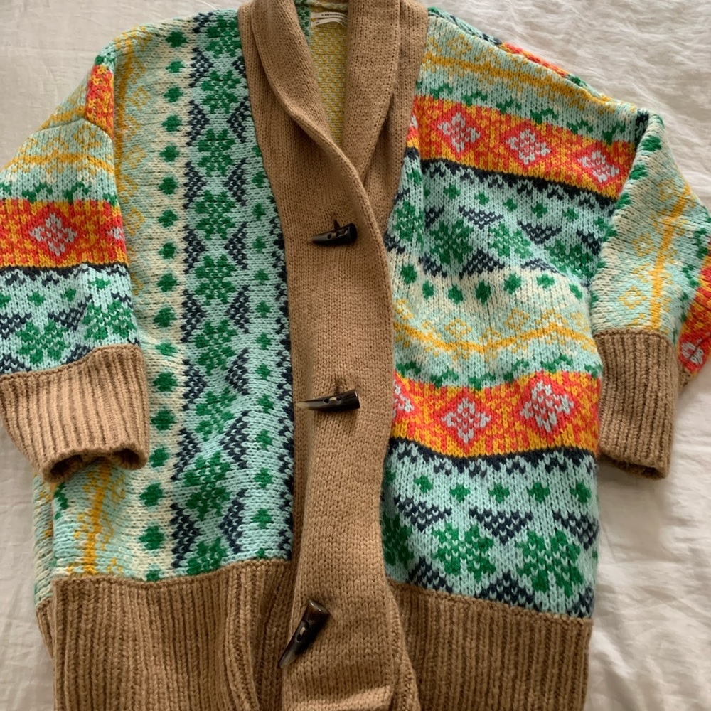 ANTHROPOLOGIE SWEATER/COAT SIZE M/L GORGEOUS.